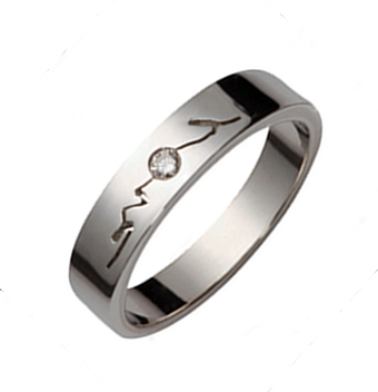 Classic [3] Men's Wedding Ring | Platinum - Click Image to Close